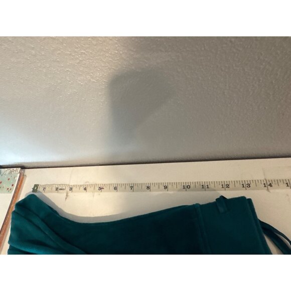 Made for Life Womens Pants Sz M Teal Velour Soft Comfy Athleisure Straight Leg - Picture 5 of 8